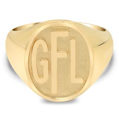 Raised Monogram Signet Ring Custom Signet Ring, Engraved Initials, Monogram Ring, Initial Ring, Signet Rings, Personalized Monogram, Hand Engraving, Ring Ring, Signet Ring