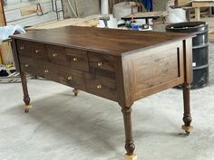 French Farmhouse Inspired Kitchen Island With Seating, Custom Amish Crafted Solid Black Walnut Kitchen Islands - Etsy Alternative Kitchen Island, Small Kitchen Island Design, Dairy Table, Black Walnut Kitchen, Walnut Kitchen Island, Antique Kitchen Island, Minwax Stain Colors, Amish Crafts, Walnut Kitchen