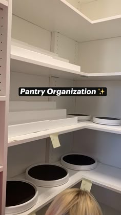 the pantry organization is organized and ready to be used for storing your food or other items