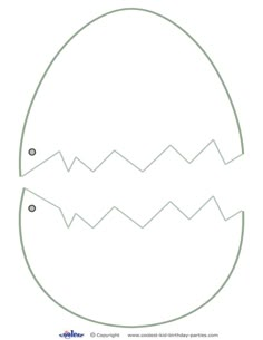 an easter egg cut out to look like it's hatched up