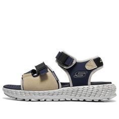 Skechers Monster Velcro Function Wind Casual Sandals Blue 237296-NVMT (Navy) Navy Casual Open Toe Sandals, Casual Navy Open Toe Sandals, Navy Cushioned Sandals For Summer, Casual Navy Sandals With Cushioned Footbed, Navy Synthetic Casual Sandals, Navy Casual Synthetic Sandals, Casual Navy Synthetic Sandals, Blue Open Toe Sport Sandals With Textured Footbed, Navy Flat Sandals For Summer