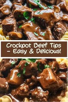 crockpot beef tips - easy and delicious