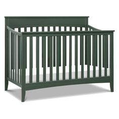 a green crib is shown against a white background