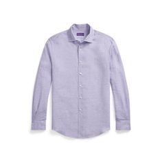 This Purple Label shirt imparts an elegant ease with its lightweight Italian linen and genuine mother-of-pearl buttons. It is offered in beautiful soft shades that were custom-developed in the season’s color palette. Wimbledon Fashion, Armenia Azerbaijan, Purple Label, Ralph Lauren Purple Label, Jumper Shirt, Pearl Buttons, Formal Shirts, Ralph Lauren Men, Linen Shirt