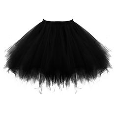 PRICES MAY VARY. Waist: 25.98-31.5inches / 66-80cm; Skirt length: 17.7inches / 45cm; Lining length: 15inches / 38cm Bubble hem can make your various dresses more fluffy and cute, layers of soft tulle to hold the dress's shape, the lining to prevent scratching gentle sensitive skin, elastic waistband for adjustment. Perfect for dance, ballet, costumes, dress up, jazz and tap, and party favors. This Underskirt Tutu Slip is flat packed when post,please iron under warm and low temperature to ease th Tutu Skirts For Women, Homemade Tutu, Tutu Women, How To Make Tutu, Petticoat Skirt, Vintage Ballet, Black Tutu, Diy Tutu, Skeleton Costume