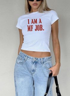 Y2K Baby Tee, Y2K Clothing, 90s Baby Tees, Y2K Crop Top, Y2K Clothes, I Am A MF Job, Soft Girl Aesthetic, I'm Just A Girl Era, Trending Now, Top Selling T Shirts, Popular Now, Baby Tee Y2K, 90s Crop Top, Early 2000s Clothing, Soft Girl Era, Too Pretty, For A Job, Best Selling Shirts, Girly Gifts Pink, Teenage Girl Gifts, Too Pretty To Work, Gift for her, Homebody, Soft Girl Clothes, Self Care, Teen Daughter Gifts, Luxury, Birthday Gift, Birthday Party, Valentine's Day Gift, Galentines Day Gift, Mother's Day Gift, Anniversary Gift, Best Friend Gift, Christmas Gift, Xmas Gift SHIRT ONLY!! WATCH, SHOES, JEANS, ETC. ARE JUST PROPS!  PLEASE NOTE: Colors may differ slightly from how it appears on your screen due to varying monitor settings! In the daylight, our glow in the dark heat transfer vin Selling T Shirts, 90s Crop Top, 2000s Clothing, Crop Top Y2k, Gifts Luxury, Gifts Pink, Soft Girl Era, Luxury Birthday, Shoes Jeans