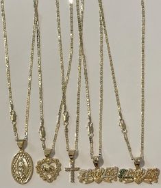 Gold layered women Necklace sets , each necklace is 18".  These can last a year longer with proper care. Water exposure is fine. Layers Necklaces, Layered Necklaces Gold, Gold Layered Necklaces, Layered Cross Necklace, Xoxo Jewelry, Gold Layered Necklace, Real Gold Chains, Chain Heart, Layering Necklaces