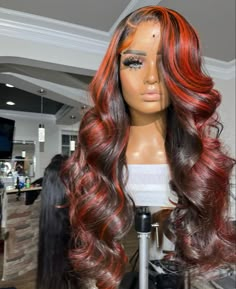 Bratz Hairstyles, Color Body Wave Wig, Gorgeous Wigs, Nice Wigs, Prom Styles, Wig Middle Part, Exotic Hairstyles, Cajun Spice, Frontal Wig Hairstyles