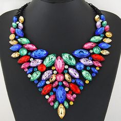 Gender:Women's; Quantity:1PC; Theme:Precious,Alphabet Shape; Shape:U-Shape; Style:Oversized,Elegant,Fashion,Luxury,Artistic; Jewelry Type:Crystal Necklace,Statement Necklace; Occasion:Party Evening,Gift,Christmas,Wedding,Birthday Party; Material:Alloy; Length of Necklace:50; Design:Retro; Listing Date:06/28/2023 Necklace And Earring Sets, Beads Rings, 3 Necklaces, Bead Flower, Cheap Necklaces, Big Necklace, Crystal Statement Necklace, Necklace Inspiration, Ballroom Dresses