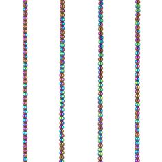 the beads are multicolored and long