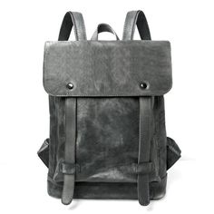 The Cooper Vintage Leather Backpack is crafted in an old-fashioned, preppy school bag style. This vintage backpack is made of high-quality genuine leather, giving it a unique vintage look. With many compartments, this cool vintage backpack fits a 15-inch laptop and can carry everything you need for your everyday use in an orderly fashion. The Cooper vintage leather backpack would be great as a laptop bag for school, college, work and everyday use. Classic School Backpack With Luggage Sleeve, Casual Leather Satchel For Students, Classic Large Capacity Backpack For School, Large Capacity Classic Leather Backpack, Classic Large Capacity Leather Backpack, Classic School Backpack With Large Capacity, Everyday Vintage Satchel Backpack, Classic Large Capacity School Backpack, Classic Rectangular Backpack For School