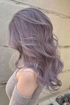 Ashy Lavender Pastel Hair Ash And Lavender Hair, Light Ash Purple Hair, Silver Pastel Hair, Light Purple Grey Hair, Gray Lilac Hair, Muted Lavender Hair, Ash Blonde Purple Hair, Ash Blonde And Purple Hair, Ashy Lilac Hair