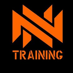 an orange and black logo with the words training on it's left hand corner