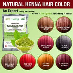 Henna For Hair Color, Henna Natural Hair, Organic Hair Dye, Henna For Hair, Natural Hair Dye, Brown Henna, Henna Hair Color, Organic Hair Color, Henna Color