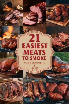 Unlock the secrets of smoking meat with our pin on the 21 Easiest Meats to Smoke for Beginners! Whether you're new to the smoker or looking to refine your skills, this guide offers a variety of meats that are forgiving and delicious when smoked. Learn simple techniques, choose the right cuts, and get ready to impress your friends and family with your smoking prowess. Pin this to start your journey toward becoming a smoking aficionado! #SmokingMeatsMastery Smoked Meats Ideas, Charcoal Smoker Recipes, Smoked Meals, Meat For A Crowd, Meat Smoker, Smoked Food, Smoked Meat Recipes, Smoked Meats, Smoked Meat