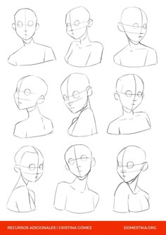 how to draw people's heads with different expressions and facial expression in this drawing lesson