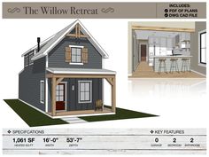 a house is shown with the measurements for it