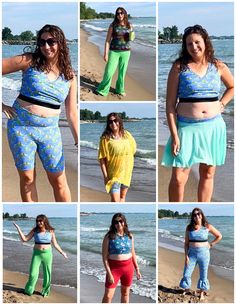 This is the Capsule Version with the Wave Rider Rash Guard Set & Swimsuit included. You can grab the Capsule without this pattern HERE. Do you sometimes wonder how to style your beachwear clothing when you go to the beach or the swimming pool? Hold on! With the patterns in this PDF Sewing Pattern Capsule you can pick the pieces to create your own beautiful beachwear capsule. The listing pictures show our example capsule which include these pieces: - Beach Cover Up - Not So Basic Pants- Urban Leg Skirted Tankini, Basic Pants, Wrap Swimsuit, Sell Dresses, Beach Wear Outfits, Go To The Beach, Tankini Swimsuits, Beach Covers, The Wave