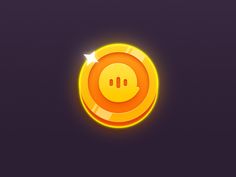 an orange button with two white stars in the center on a dark background that appears to be playing video games