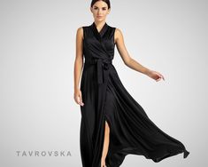 Evening V-neck Faux Wrap Dress, Chic Draped Cocktail Wrap Dress, Chic Satin Evening Dress For Gala, Elegant Wrap Dress With Surplice Neckline For Night Out, Chic Satin Maxi Dress For Gala, Chic Formal Maxi Dress With Satin Finish, Elegant A-line Wrap Dress For Evening, Gala Dress With Satin Finish, Chic Draped Wrap Dress For Formal Occasions