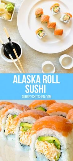 How To Make Sushi With Bazooka, Alaska Roll Sushi, Mexican Roll Sushi, Basic Sushi Rolls, Salmon Sushi Rolls Recipes, Home Sushi Recipe, Best Sushi Recipes, Philly Sushi Roll