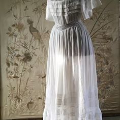 Edwardian White Cotton and Lace Dress - Etsy Summer Victorian Cotton Dress, Summer Cotton Victorian Dress, Victorian Cotton Summer Dress, Victorian Style Cotton Summer Dress, Victorian Cotton Dress For Summer, White Cotton Victorian Dress For Summer, Summer Victorian Cotton Wedding Dress, Summer Wedding Victorian Cotton Dress, Victorian Lace Vintage Dress For Summer