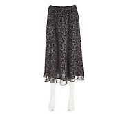 Isaac Mizrahi Live! Leopard Print Fully Lined Skirt - A226456 Mid Calf Skirt, Walk On The Wild Side, Favorite Boots, Lined Skirt, Walk On