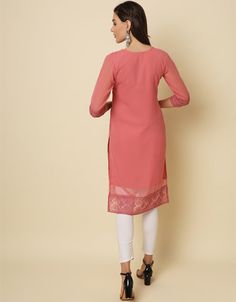 Trendy Designer Party Wear Readymade Long Kurti Collection Processing Time : 20-25 Business Days Work : Thread Chikankari Embroidery Work Fabric:Georgette Color:Pink Note:Slight Color Variation Is Possible Casual Kurti, Chikankari Work, Chikankari Embroidery, Designer Bridal Lehenga, Long Kurtis, Long Kurti, Kurti Collection, Thread Embroidery, Pink Colour