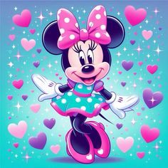 Minnie Tattoo, Mouse Images, Free Tattoo Designs, Mickey Mouse Pictures, Kawaii Disney