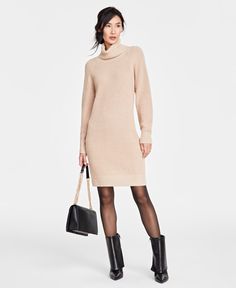 out of stock Dress With Button Down Shirt, Simple Long Sleeve Dress, Turtleneck Sweater Dress, Ladies Turtleneck Sweaters, Tights And Boots, Stylish Sweaters, Womens Turtleneck, Turtle Neck Dress, Kids Sweater