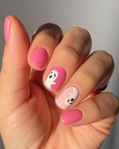 Nail Art Halloween, Halloween Nails Easy, Cute Halloween Nails, October Nails, Nails For Kids, Halloween Nail Designs