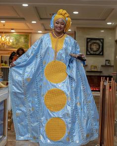 Description: This magnificent custom African dress is perfect for any occasion you want to look your best. It includes 3 pieces (Full dress, wrap-around or Skirt and head-tie).   Important Note: For broderie mix with bazin and garniture mix clothes only: Depending on the availability of the( fabric) / Garnitures (TRIMS) may be different than the one in the pictured. However, the dress will be sewn exactly in the style and colors shown. You can always request to see the fabrics or trims before we Gold Long Sleeve Dress For Fancy Occasion, Gold Long Sleeve Fancy Dress, Yellow Dress Outfit Summer, Gold African Dress, Yellow Dress Outfit, Head Tie, African Fashion Skirts, Dress African, Dress Wrap