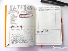 Bujo Recipe Layout, Book Recipes Design, Recipe Bullet Journal, Book Bullet Journal, Diy Recipe Book, Bullet Journal Meal Planning, Meal Log Bullet Journal