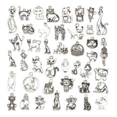 Size : 10mm~~33mm Quantity : 42PCS You will receive 42 pieces charms. All our items are NICKEL free and LEAD free. We offer combined shipping in the USA. Shipment will be processed within 1~4 business days after payment confirmed. All packages will be shipped from PA with USPS first class. If you have any questions or special requests, please don't hesitate to contact us. Thank you! Hope you enjoy your shopping! Charms For Jewelry Making, Cat Charm, Cat Pendants, Diy Metal, Sweater Chain, Jewelry Making Charms, Cat Pet, Chain Anklet, Dog And Cat