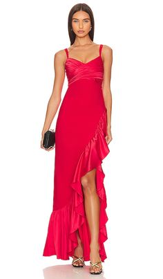 Bright Formal Dress, Prom Dress Inspo, Fabric Skirt, Sherri Hill Prom Dresses, Prom Dress Inspiration, Red Dress Maxi, Cute Prom Dresses, Pretty Prom Dresses, Metallic Dress