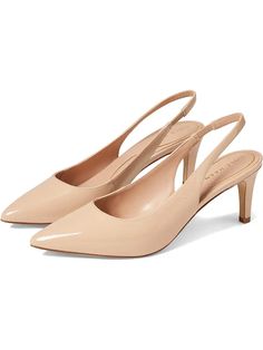 Women's MICHAEL Michael Kors Alina Flex Sling Pump | Zappos.com Classic Almond Toe Slingback Pumps, Sleek Almond Toe Slingback Pumps For Spring, Spring Sleek Almond Toe Slingback Pumps, Elegant Pointed Toe Kitten Heels, Fitted Slingback Kitten Heels, Elegant Slingback Kitten Heels For Night Out, Sleek Kitten Heels With 4-inch Heel For Spring, Elegant Spring Kitten Heels With Branded Heel Counter, Elegant Ankle Strap Kitten Heels