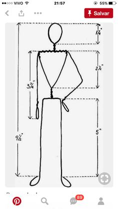 a drawing of a person standing in front of a wall with measurements for the body