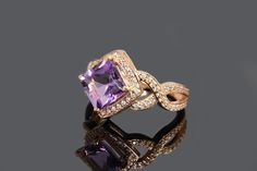 "Victorian ring, Amethyst ring, Pincess cut ring, Square cut ring, Women ring gold, Rose gold ring, Promise ring women, Art deco ring WE OFFER UNLIMITED PERIOD INSTALLMENTS PLAN This is a beautiful, stunning, feminine ring that works well for all occasions, styles, and ages. You will love it! Ring information: Main stone: Amethyst Approximate size: 7.5*7.5 Approximate weight: 1.81ct Accent stone: Cubic zirconia Metal type: Gold Metal stamp: 14k Gold Earrings for this ring: https://www.etsy.com/l Elegant Amethyst Open Ring For Wedding, Elegant Open Amethyst Ring For Wedding, Elegant Rose Gold Amethyst Crystal Ring, Elegant Princess Cut Amethyst Ring For Formal Occasions, Elegant Amethyst Open Rings, Elegant Formal Princess Cut Amethyst Ring, Elegant Amethyst Princess Cut Ring For Anniversary, Elegant Purple Topaz Promise Ring, Elegant Princess Cut Amethyst Ring For Anniversary