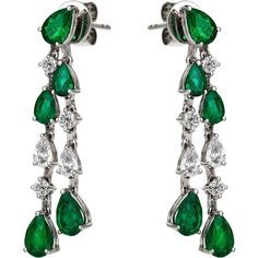 Elegance meets timeless beauty in the Calliope Earrings. Adorned with emeralds and diamonds, these earrings bring out the regal charm in every woman. With 3.74 carats of lush emeralds paired with 1.00 carats of shimmering diamonds, they are the embodiment of luxury. Set in pristine white gold, their sparkle lights up any room, making them a must-have for every jewelry aficionado. Wear them to a gala, a dinner date, or simply when you wish to feel special; RUCHI New York ensures every glance your Luxury Brilliant Cut Emerald Earrings, Luxury Pierced Emerald Earrings, Luxury Emerald Earrings With Diamond Accents, Sparkle Lights, Luxury Green Gemstone Chandelier Earrings, Luxury Green Emerald-cut Earrings, Dinner Date, Feeling Special, Feel Special