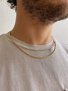 Men's Necklace Gold, Small Gold Chain, Bracelet Measurements, Urban Jewelry, Neck Tattoo For Guys, Gold Chain Choker