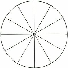 a circle that has the number twelve on it and is divided into four sections, each with