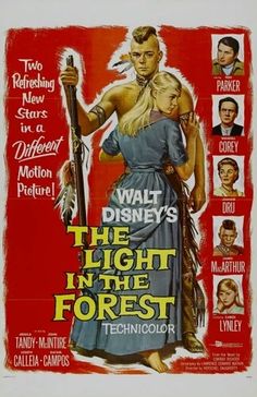 the light in the forest movie poster, starring actors from left to right jack huston, marilyn monroe and john wayne