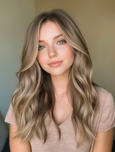 34 Sandy Brown Hair Ideas for Every Style and Season Light Brown From Blonde, Brunette Beige Highlights, Ash Brown Hair Blue Eyes Pale Skin, Natural 7 Hair Color, Soft Blended Highlights, Hair For Blue Eyes And Pale Skin, Hair Inspo Blue Eyes, All Over Light Brown Hair, Balayage On Light Hair