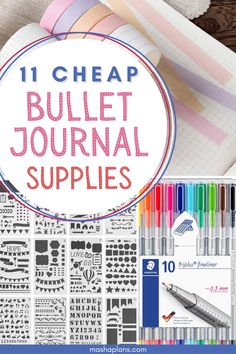 We understand the struggle of finding affordable yet quality bullet journal supplies. That's why we've compiled a list of 11 cheap stationery supplies that will elevate your journaling experience without breaking the bank. From colorful pens to creative stickers, our recommendations will help you stay organized and inspired. Click to discover the best budget-friendly bullet journal stationery supplies today and start your creative journey! Bullet Journal Supplies List, Best Stationary Supplies, Stationary List, Notebooks Design