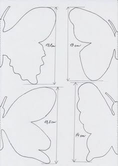 the silhouettes of two people's faces are shown in three different ways, each with