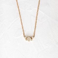 Champagne Diamond Unveiled Necklace, 0.7ct. – Melanie Casey Dainty Gold Chain, Necklace White Gold, Melanie Casey, Handcrafted Engagement Ring, Thread Necklace, Loose Ends, Necklace Chain Lengths, Yellow Gold Setting, Necklace White