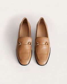 Our timeless perspective and chic simplicity is perfectly captured in this slip-on loafer with a subtle square toe. Graceful lines, a classic brown hue and a discreet stacked 10mm heel make this style uniquely relaxed and effortlessly elegant. The Modern Moccasin is a minimalist style that'll go with just about everything in your wardrobe. Meat Industry, Slip Pattern, Making Shoes, Mid July, Intelligent Women, Leather Moccasins, Classic Brown, Minimalist Wardrobe, Colored Leather