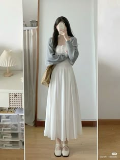 Sawako Outfit Ideas, Japanese Outfits Aesthetic, Korean Modest Outfits, Summer Outfit Concert, Long Skirt Outfits Korean, Outfits Black Women Spring, Rok Korean Style, Spring Outfits Black Women, Korean Outfits Men