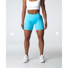 New, With Tags, In Original Packaging. Nvgtn Contour Seamless Shorts In Aqua. Size Large. Bundle Two Or More Listings For Discounts! Light Blue Activewear With Built-in Shorts, Blue High Stretch 2-in-1 Shorts, Light Blue Sports Shorts For Summer, High Stretch Blue Athletic Shorts For Summer, High Stretch Light Blue Activewear For Summer, High Stretch Blue Shorts, Solid Color Gym Knee-length Shorts, Stretch Light Blue Short Length Activewear, Solid Color Knee-length Shorts For Gym