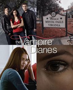 the vampire diaries movie poster with an image of two women and one man looking at camera